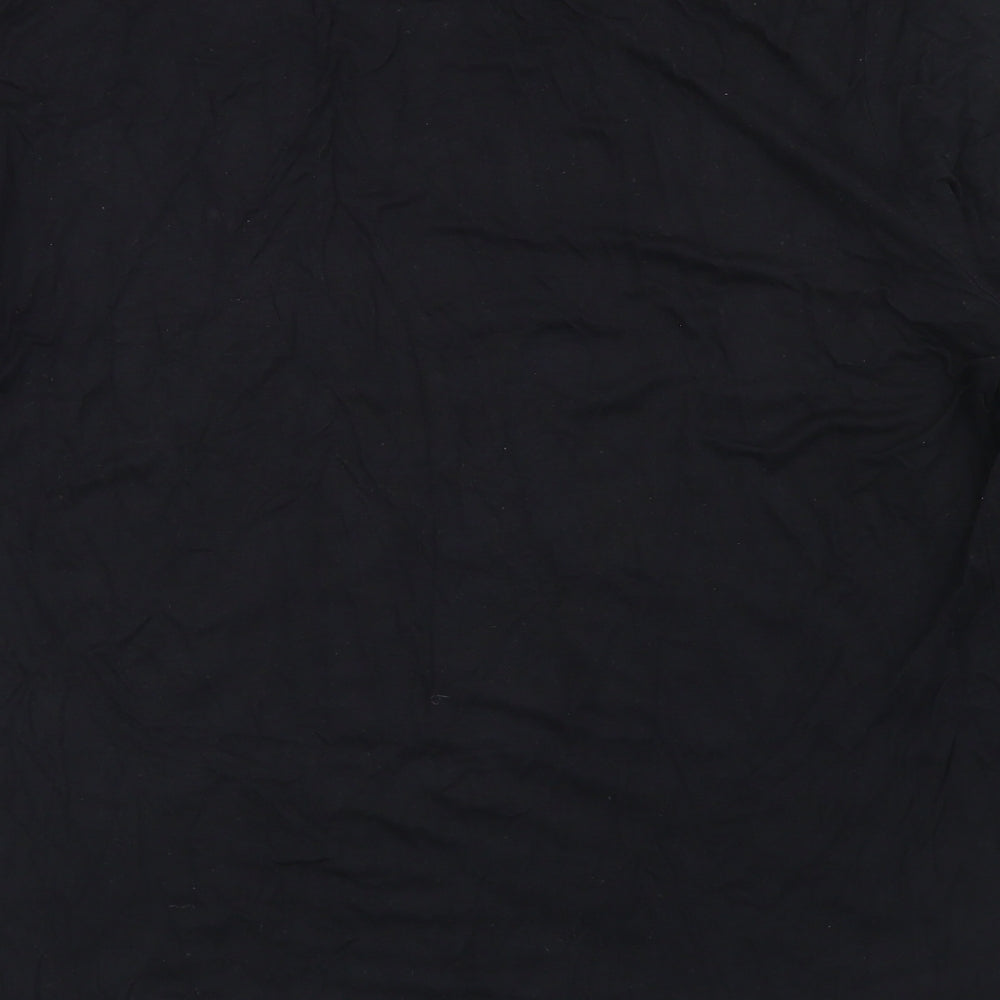 Antthony Womens Black  Viscose Basic T-Shirt Size XL Round Neck