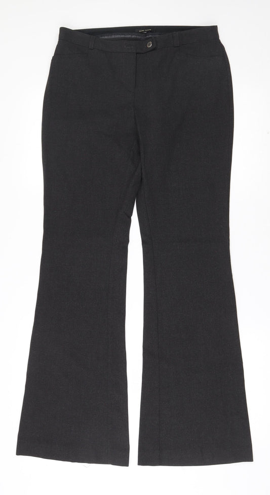 River Island Womens Grey  Polyester Dress Pants Trousers Size 10 L32.5 in Regular Zip