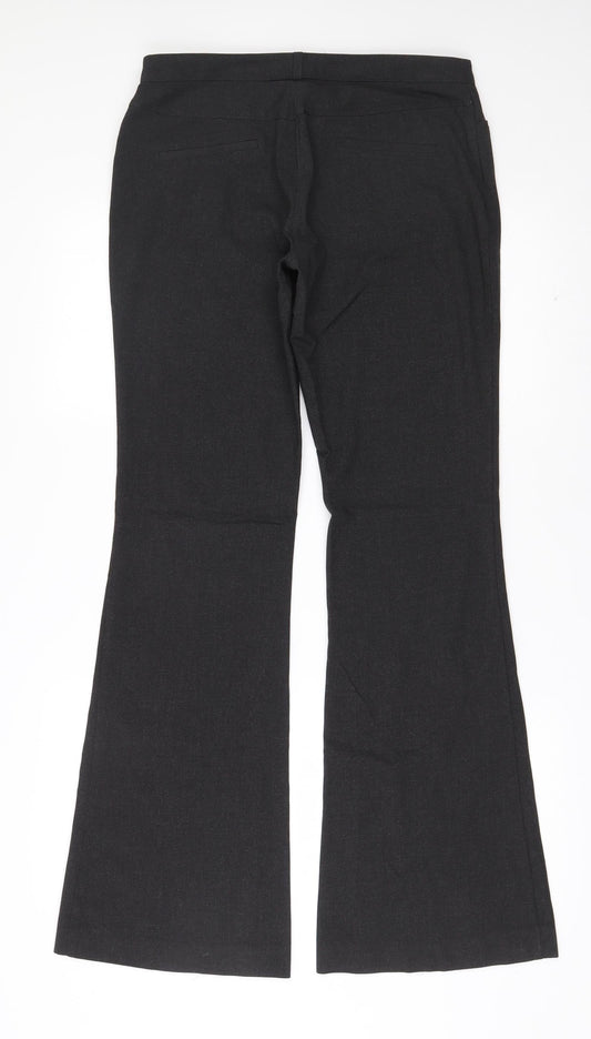River Island Womens Grey  Polyester Dress Pants Trousers Size 10 L32.5 in Regular Zip