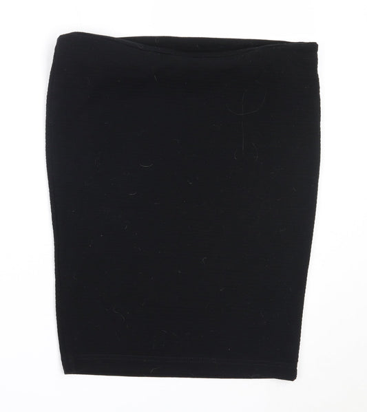 Dunnes Stores Womens Black  Polyester Straight & Pencil Skirt Size S