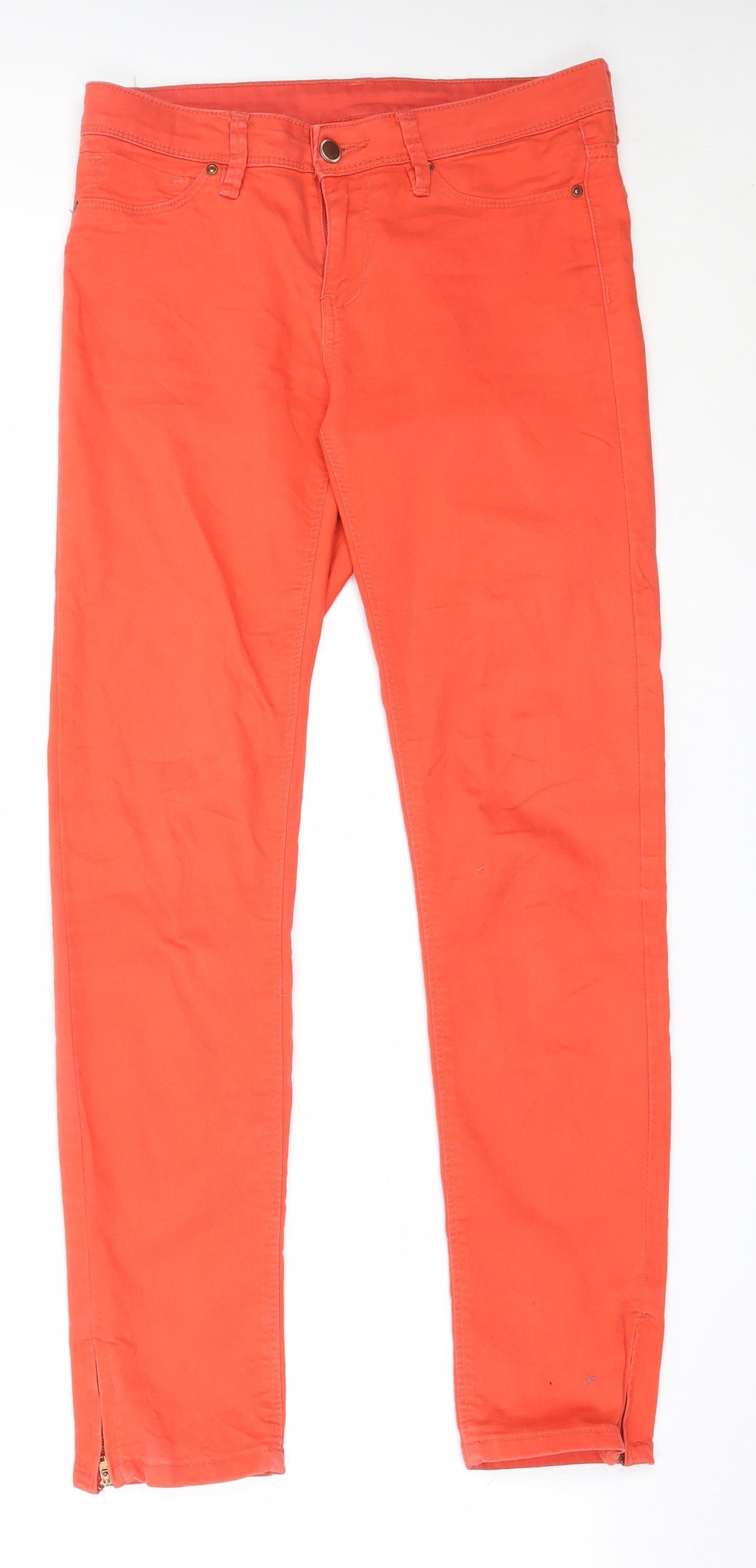 Janina Womens Red  Cotton Skinny Jeans Size 36 L29 in Regular