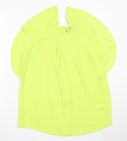 NEXT Womens Green  Polyester Basic Blouse Size 12 Round Neck