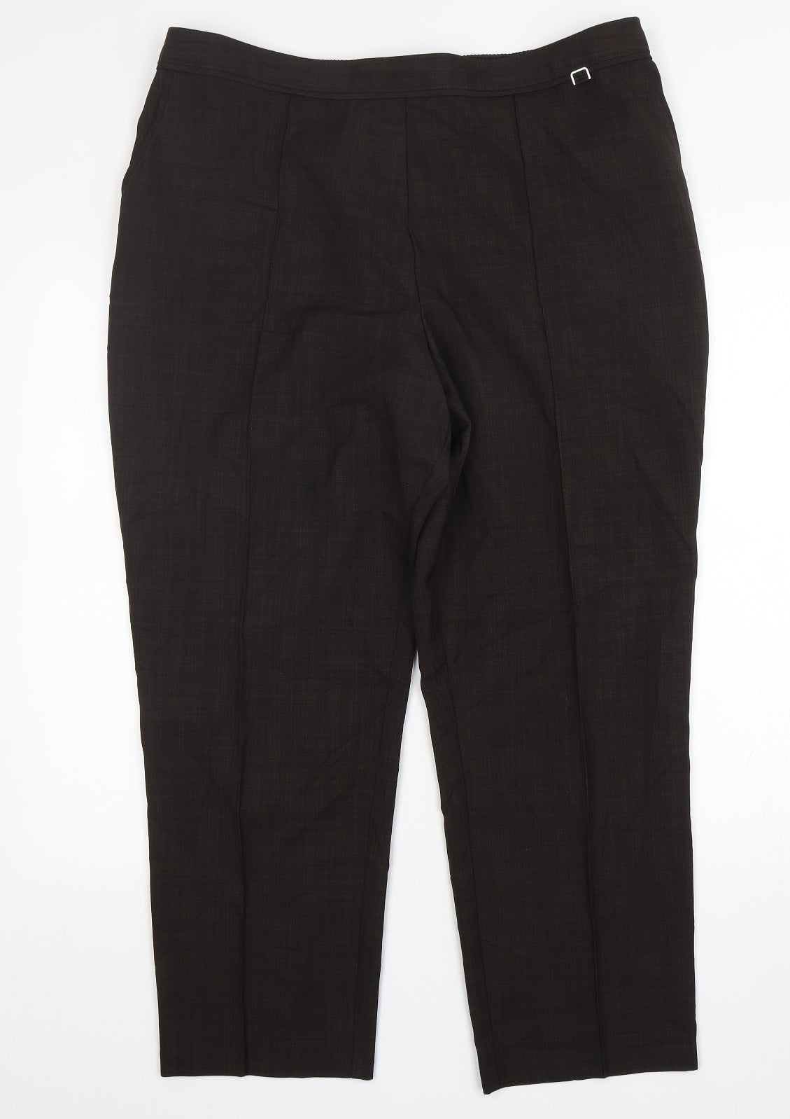 Marks and Spencer Womens Brown  Polyester Trousers  Size 18 L27 in Regular