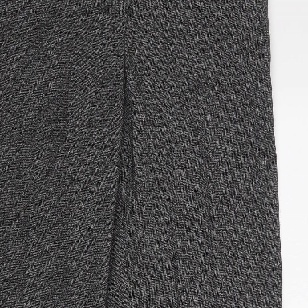 NEXT Womens Grey  Polyester Trousers  Size 12 L32 in Regular Zip
