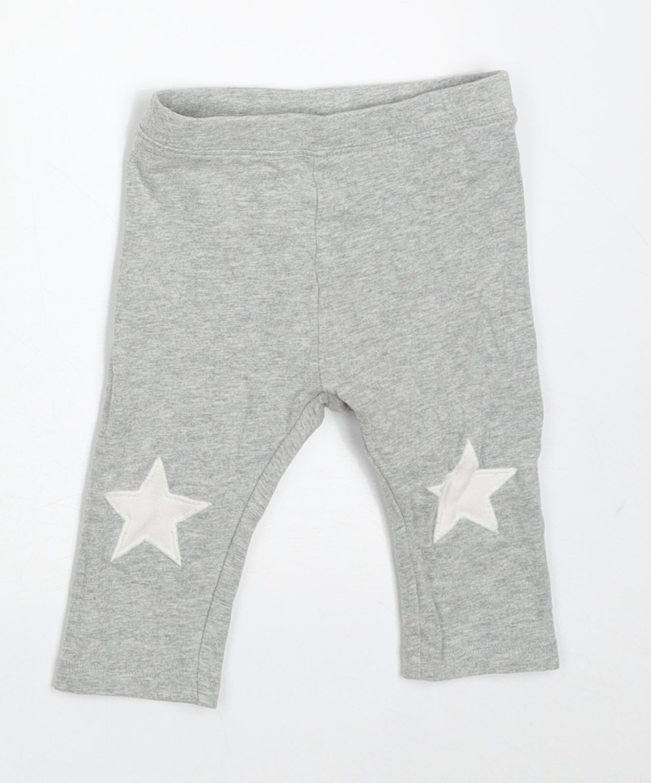 H&M Girls Grey  Cotton Capri Leggings Size 12-18 Months  Pullover - star print