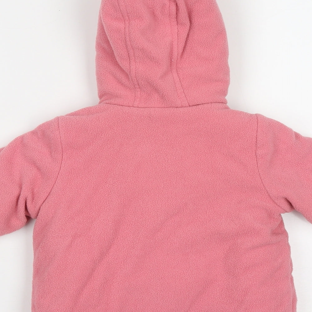 TOM TAILOR Girls Pink   Basic Jacket Jacket Size 18 Months   Zip - Bear Ear Hood
