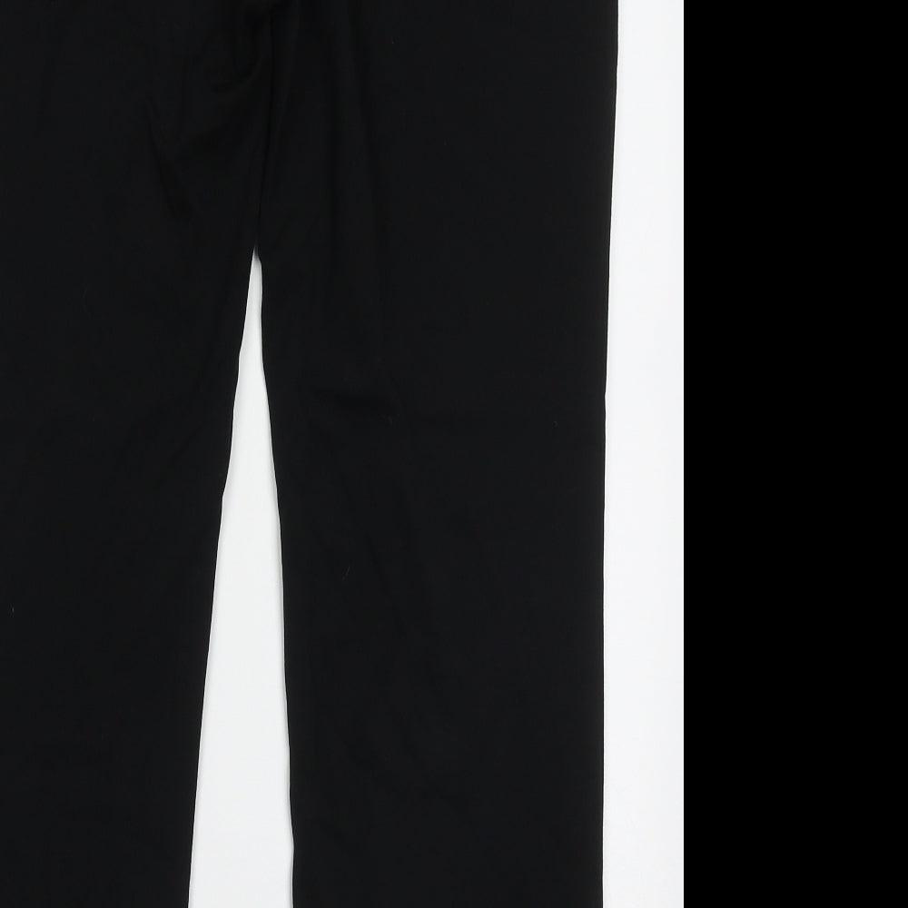 Marks and Spencer Womens Black  Polyester Trousers  Size 14 L30 in Regular