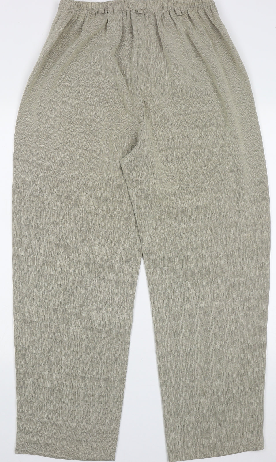 Preworn Womens Green  Polyester Trousers  Size 16 L29 in Regular