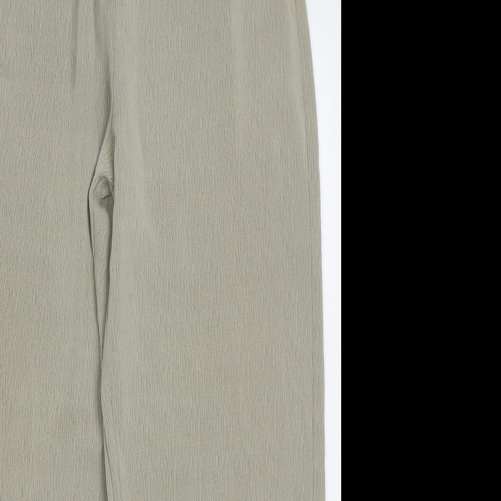 Preworn Womens Green  Polyester Trousers  Size 16 L29 in Regular