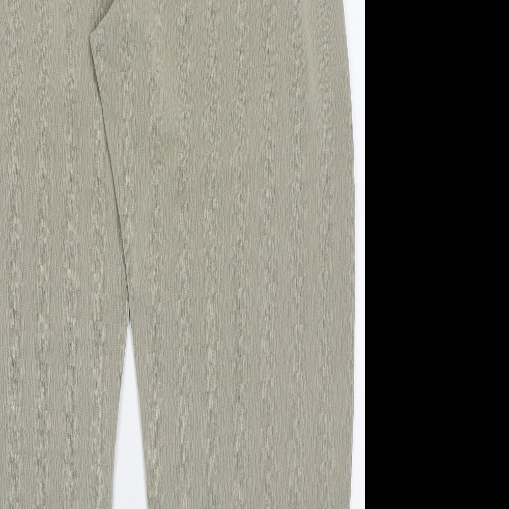 Preworn Womens Green  Polyester Trousers  Size 16 L29 in Regular