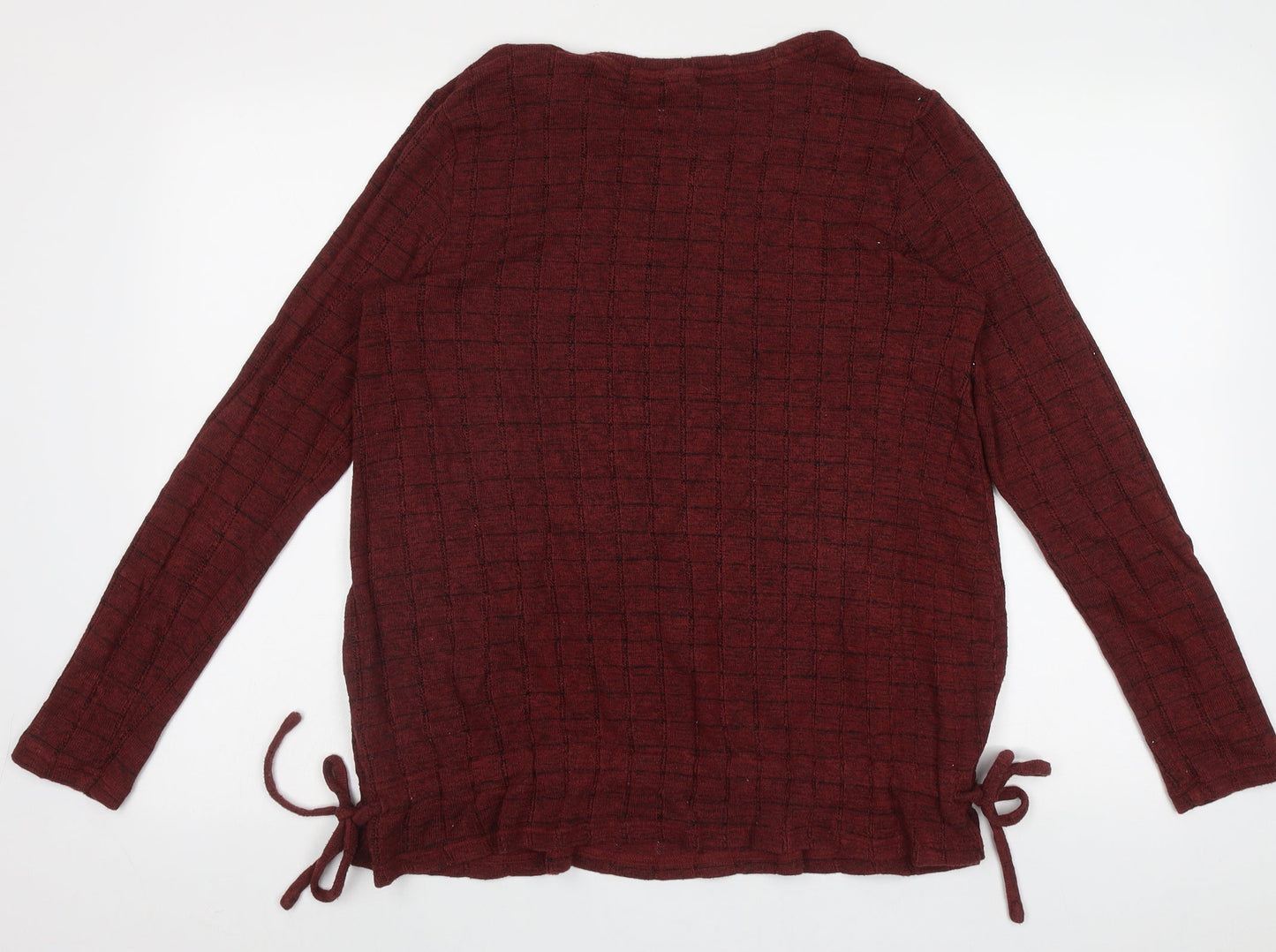 NEXT Womens Red Crew Neck  Viscose Pullover Jumper Size 12