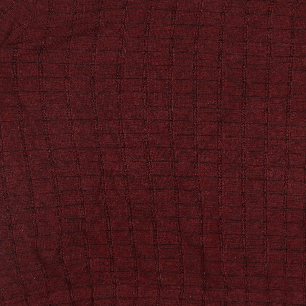 NEXT Womens Red Crew Neck  Viscose Pullover Jumper Size 12