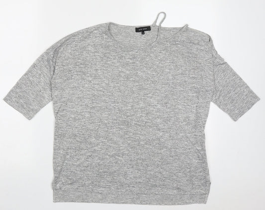 New Look Womens Grey Crew Neck  Polyester Pullover Jumper Size S