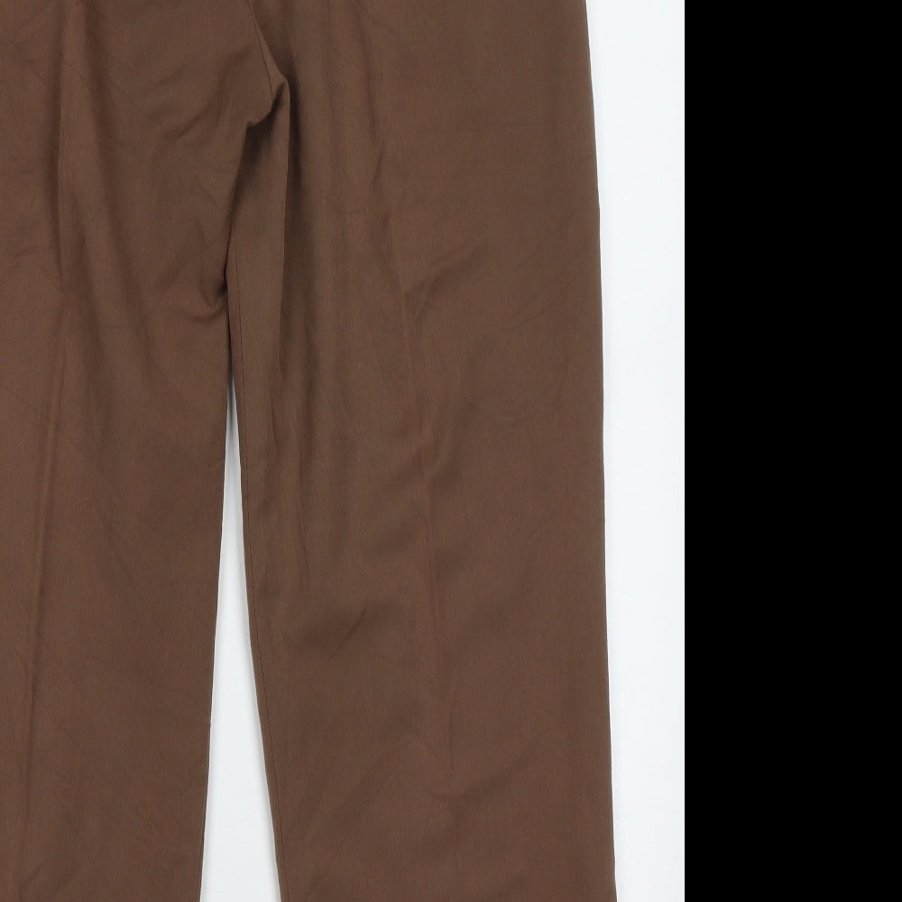 Anne Smith Womens Brown  Polyester Trousers  Size 18 L28 in Regular Button