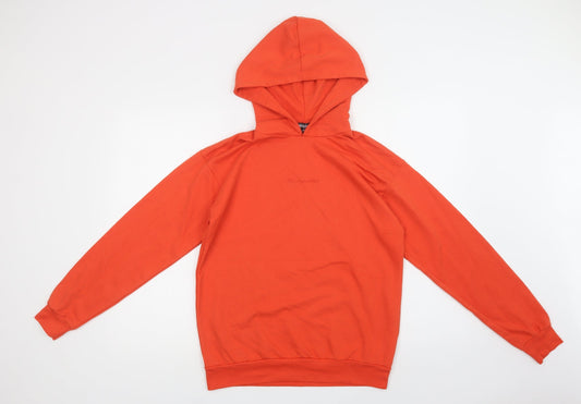 Missguided Womens Orange  Polyester Pullover Hoodie Size 6