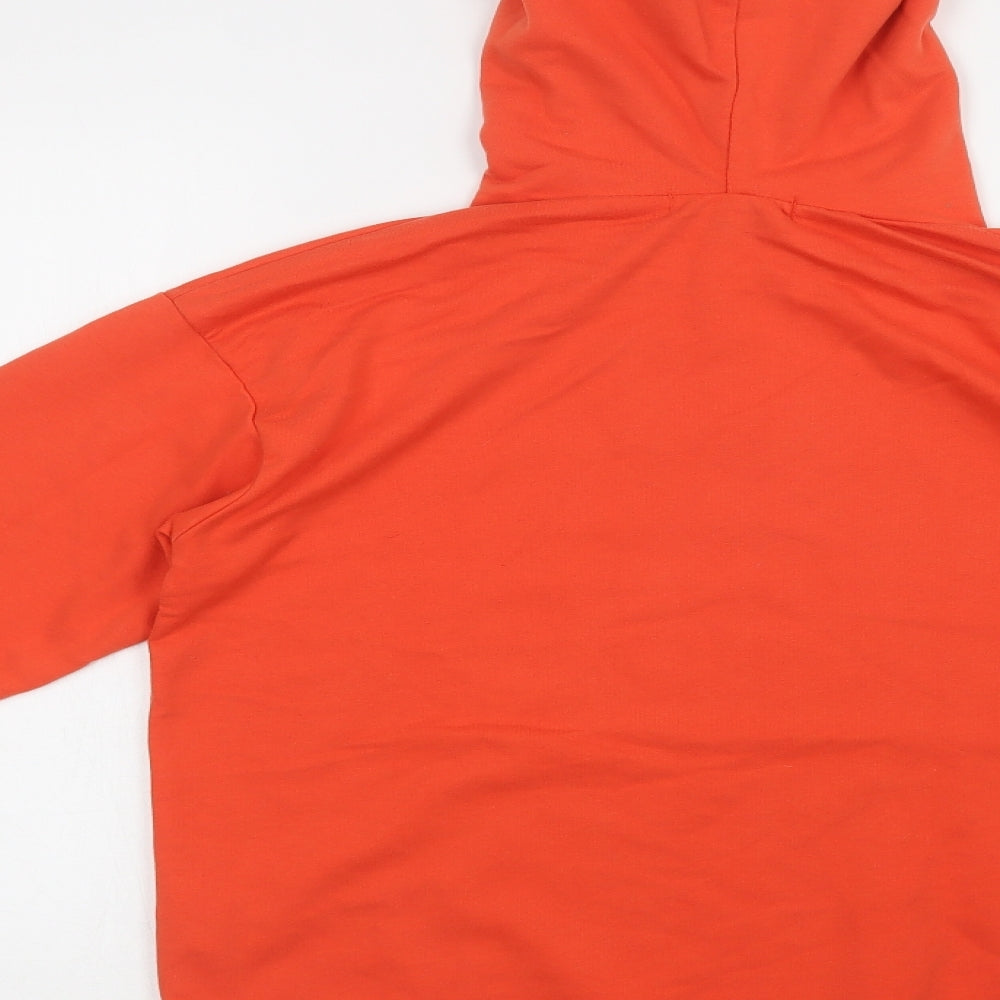 Missguided Womens Orange  Polyester Pullover Hoodie Size 6
