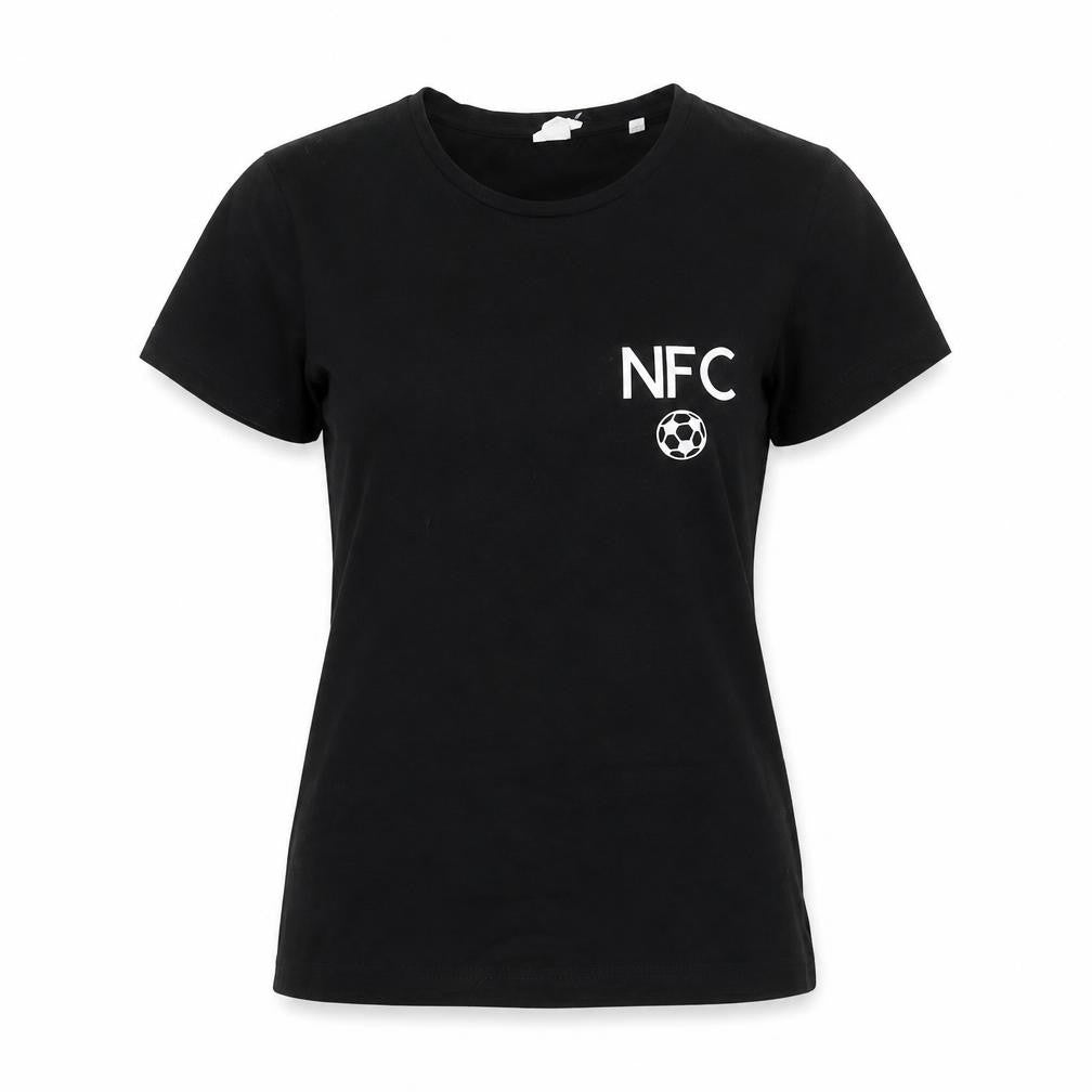 Skinnifit Womens Black  Cotton Basic T-Shirt Size M Crew Neck - NFC