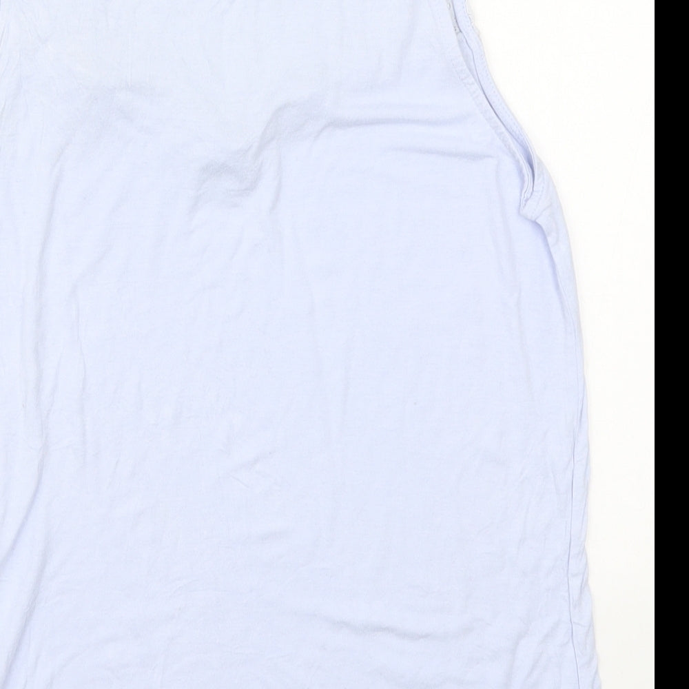 H&M Womens Blue  Viscose Basic Tank Size M Round Neck