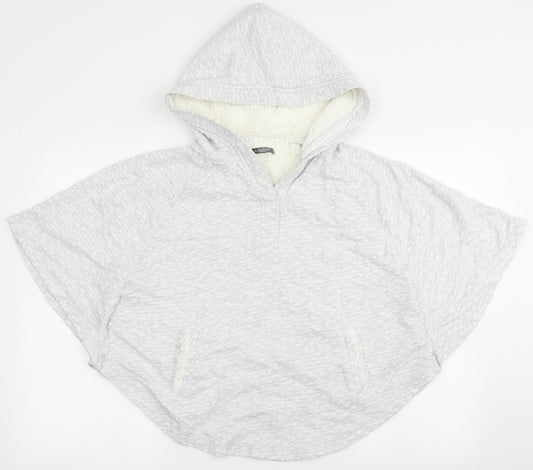 Marks and Spencer Womens Grey Polka Dot 100% Cotton Cape Hoodie Size S