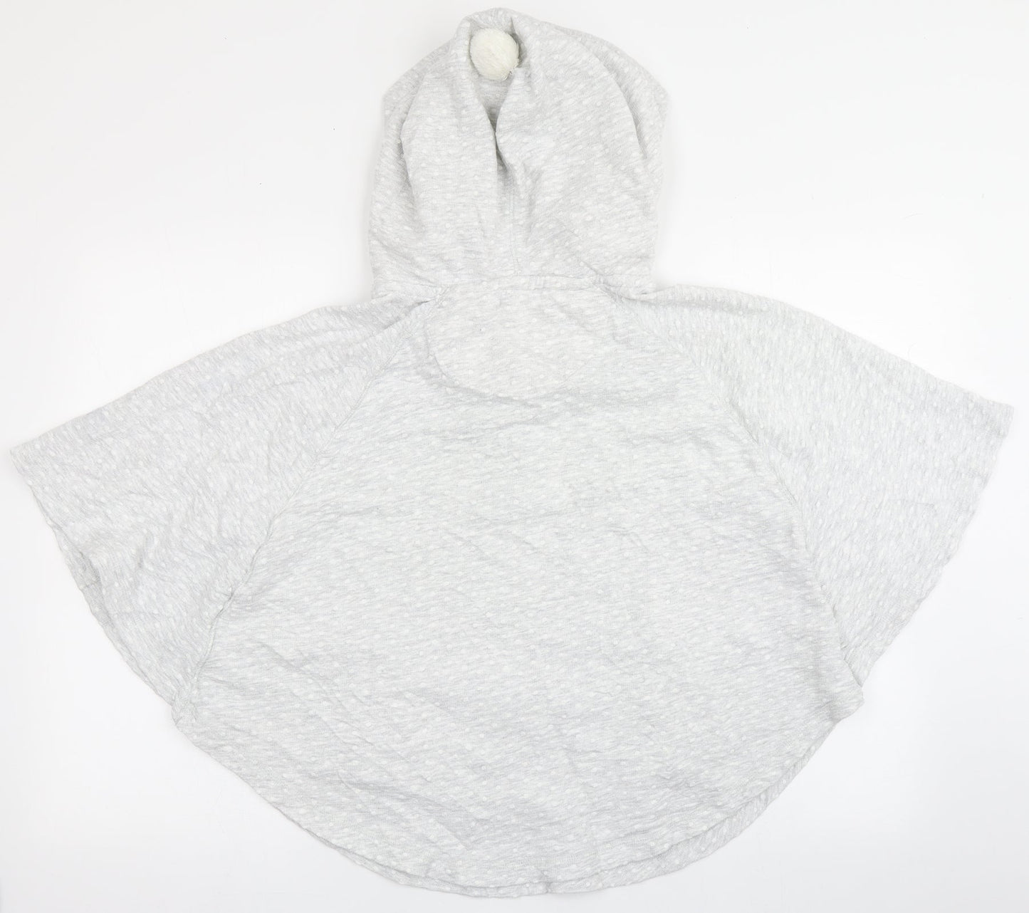 Marks and Spencer Womens Grey Polka Dot 100% Cotton Cape Hoodie Size S