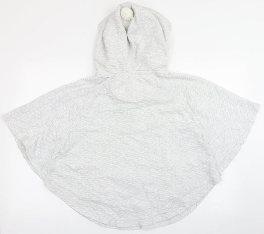 Marks and Spencer Womens Grey Polka Dot 100% Cotton Cape Hoodie Size S