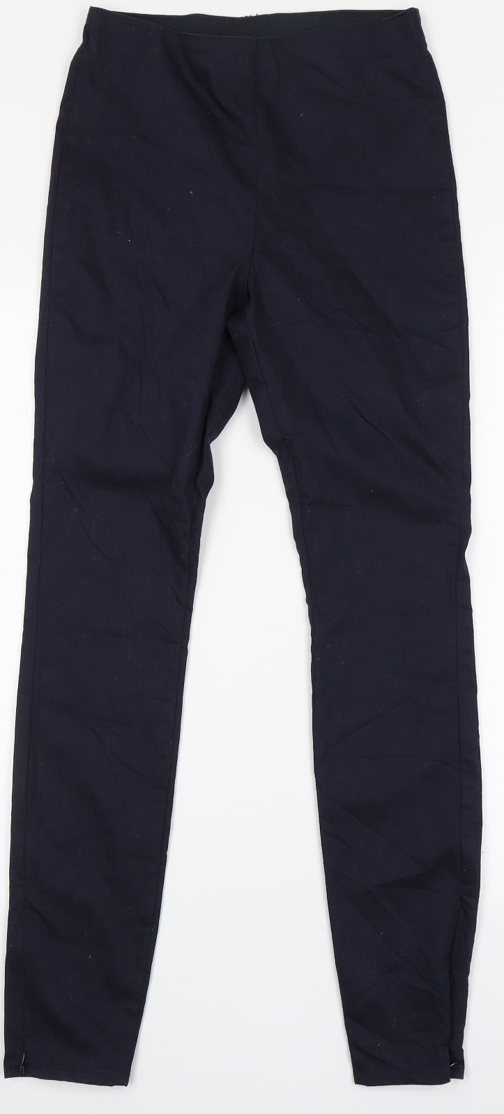 Divided Womens Blue  Cotton Trousers  Size 4 L28.5 in Regular