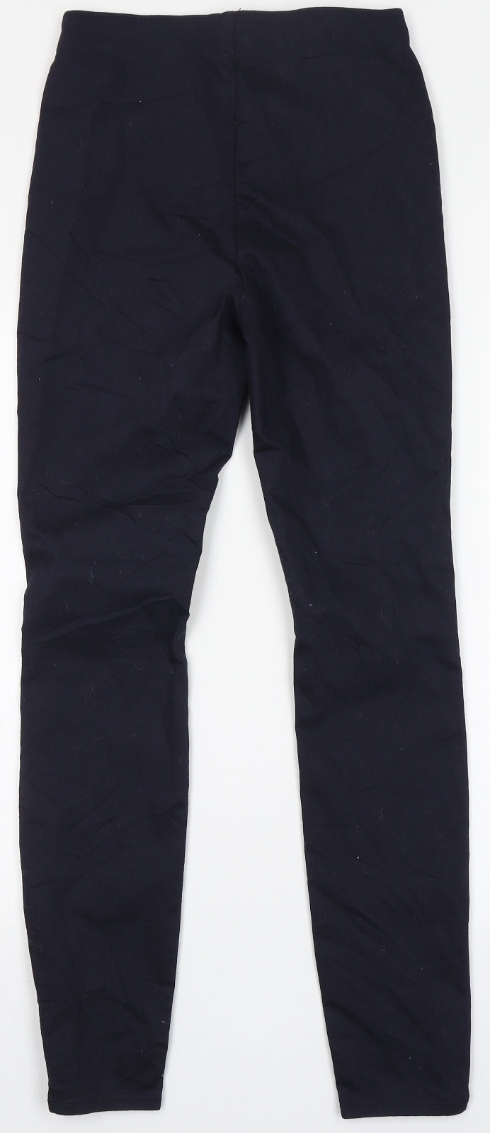 Divided Womens Blue  Cotton Trousers  Size 4 L28.5 in Regular