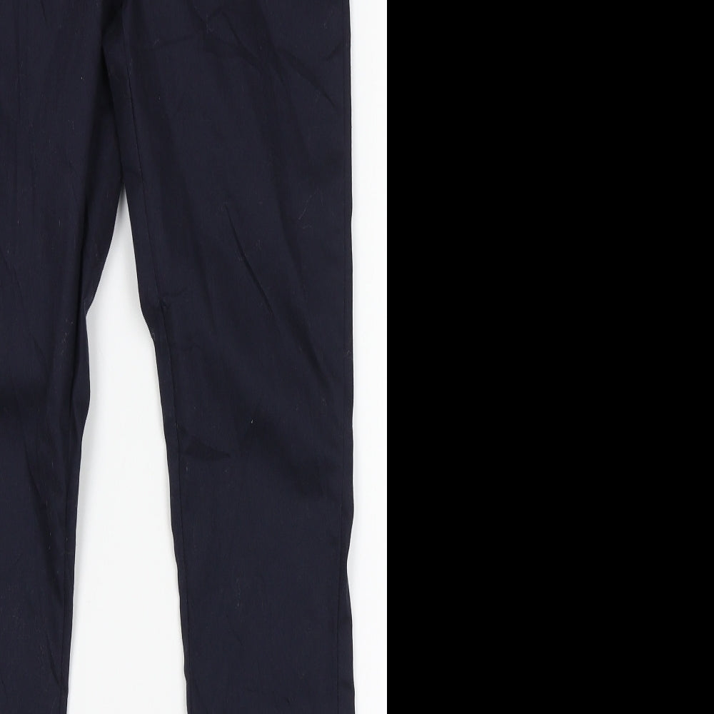 Divided Womens Blue  Cotton Trousers  Size 4 L28.5 in Regular