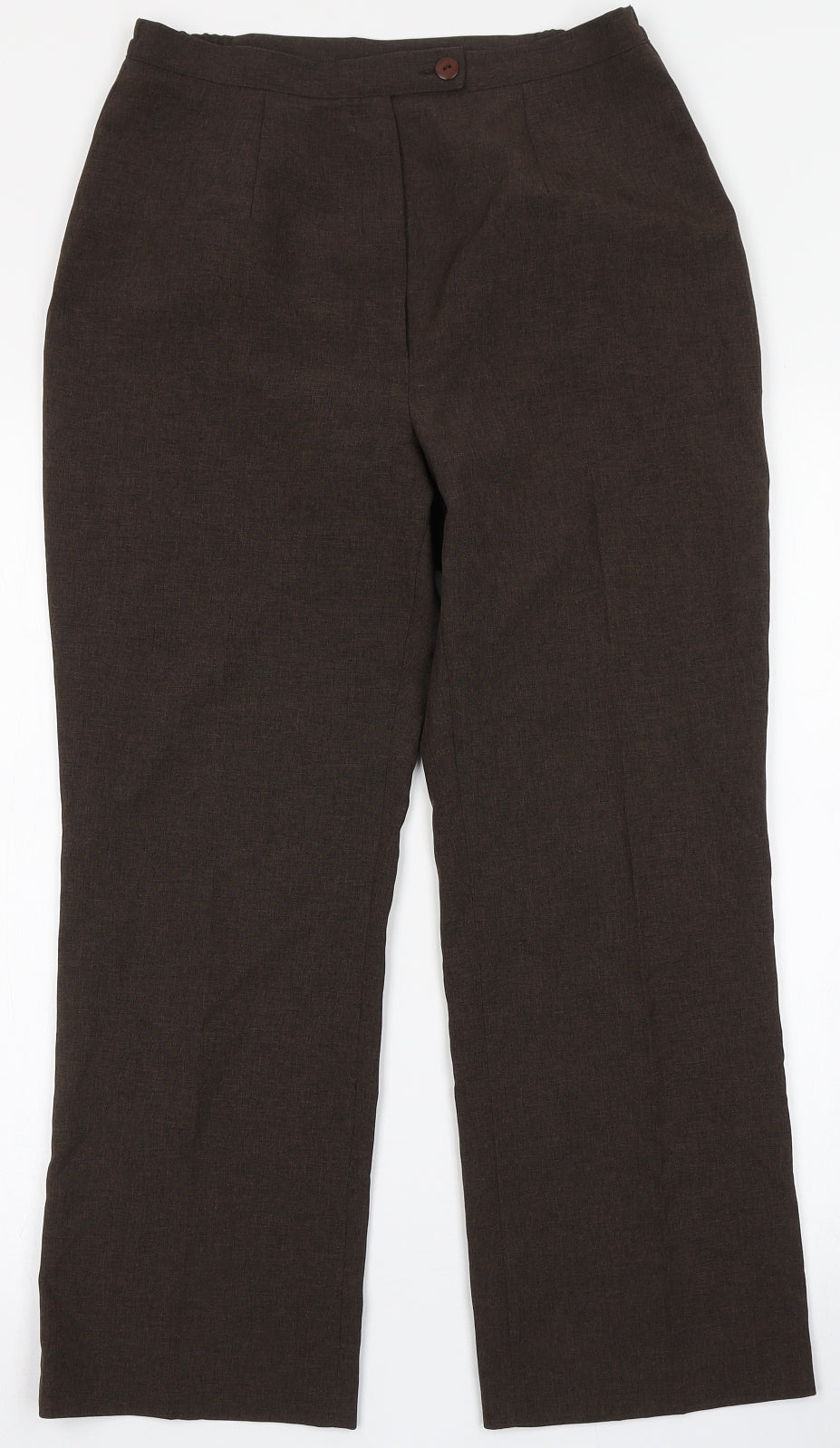 Berkertex Womens Brown  Polyester Trousers  Size 10 L24 in Regular Button