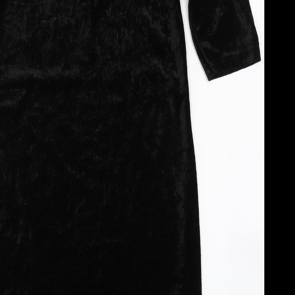 Divided Womens Black  Polyester Bodycon  Size 8  Round Neck