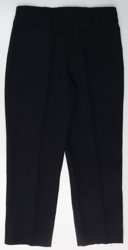 Preworn Womens Black  Polyester Trousers  Size 10 L27 in Regular