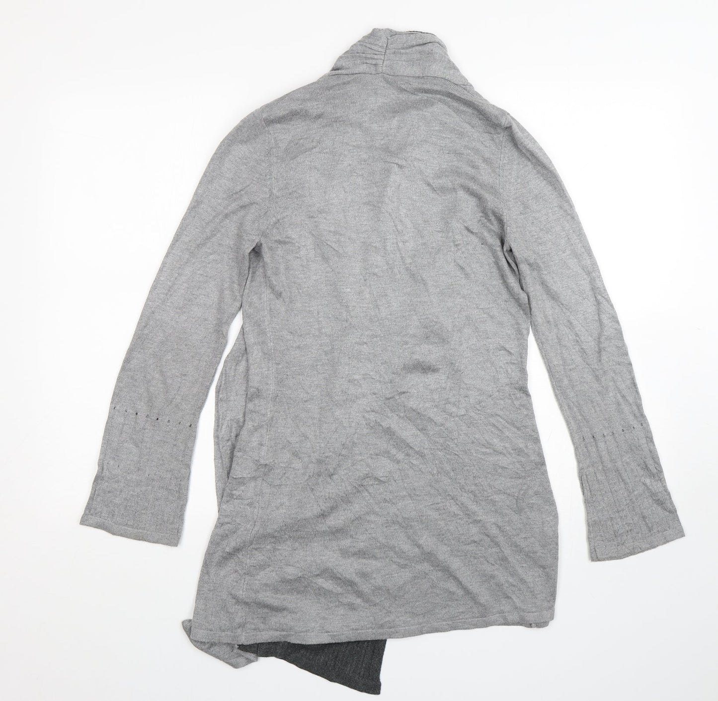 Per Una  Womens Grey V-Neck  Viscose Cardigan Jumper Size 8