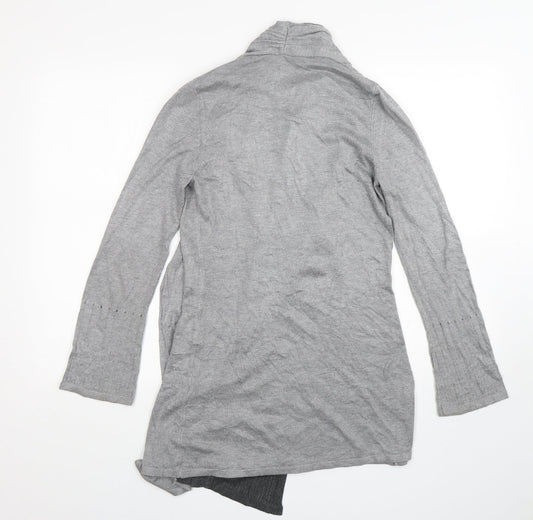 Per Una  Womens Grey V-Neck  Viscose Cardigan Jumper Size 8