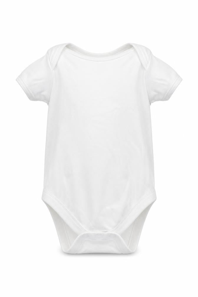 F&F Baby White  Cotton Leotard One-Piece Size 3-6 Months  Snap
