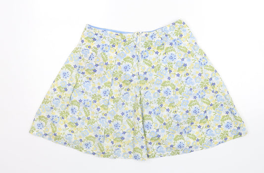Gap Girls Multicoloured Floral Cotton Skater Skirt Size 2XL  Regular Zip