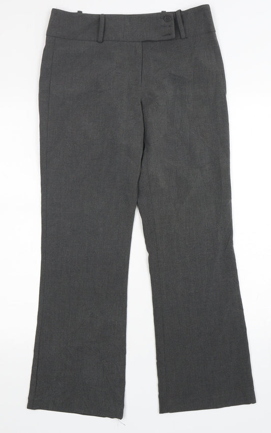 Tu-Chuzy? Womens Grey  Polyester Trousers  Size 8 L30 in Regular Zip