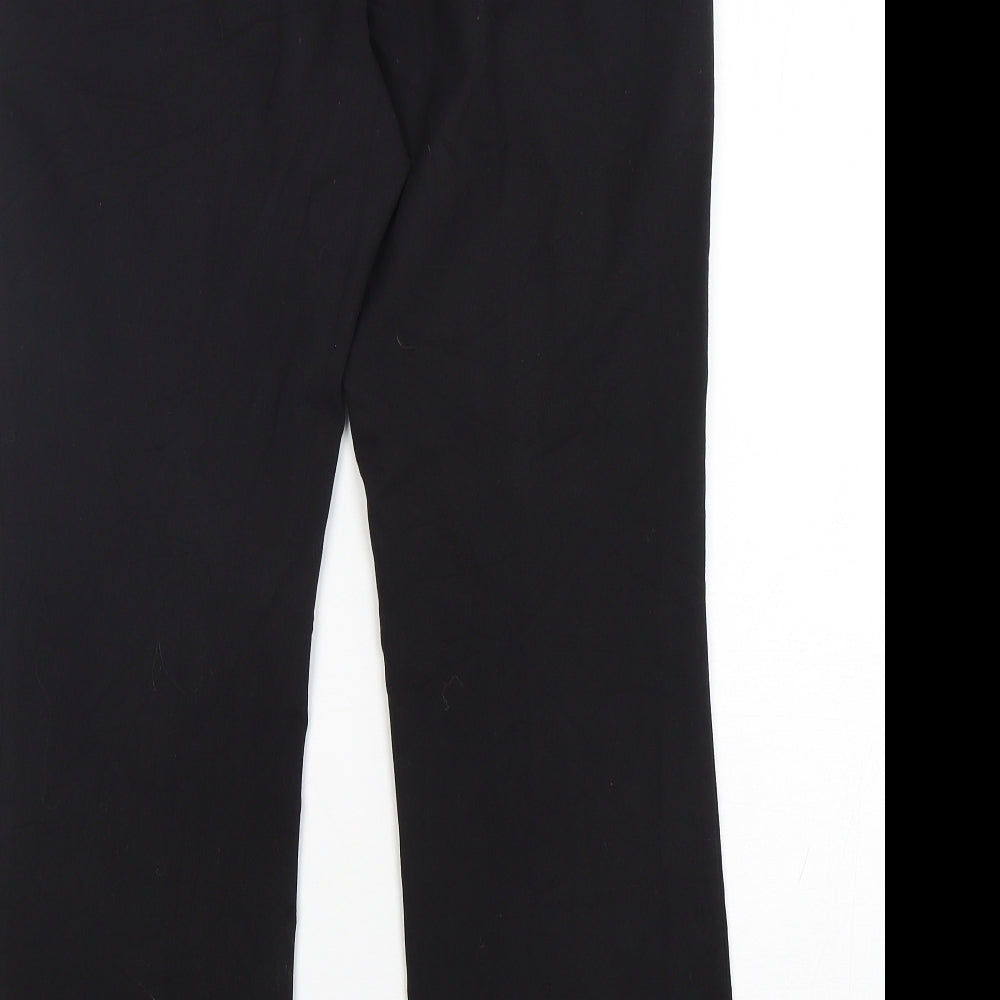 M&Co Womens Black  Polyester Trousers  Size 10 L29 in Regular