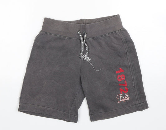 Freespirit Girls Grey  Cotton Sweat Shorts Size 9-10 Years  Regular Drawstring