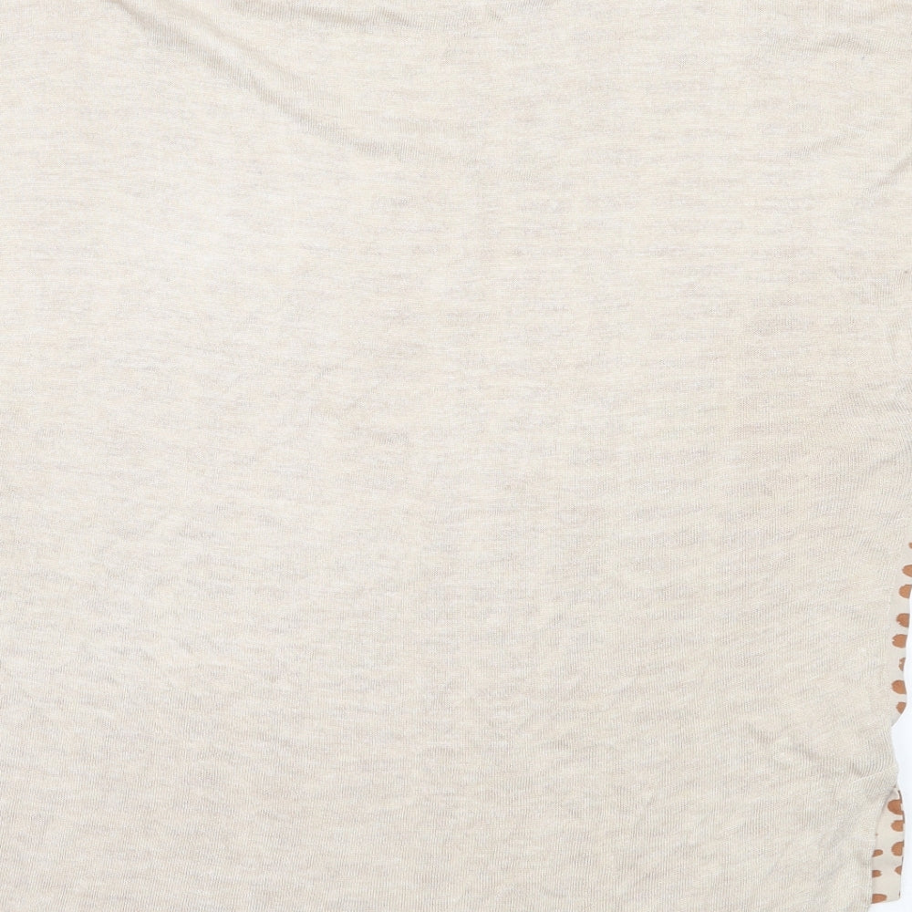 NEXT Womens Beige  Polyester Basic Blouse Size M Round Neck