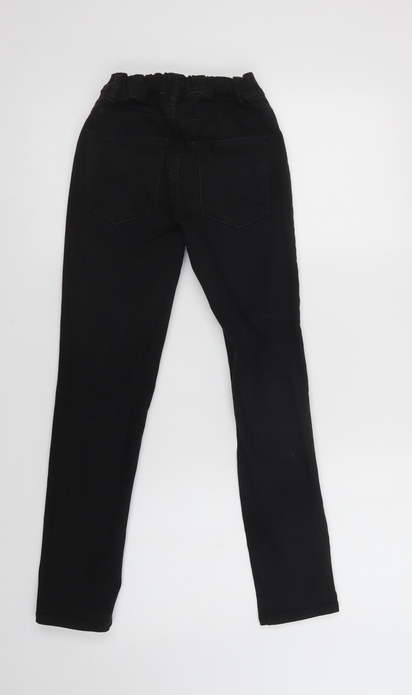 NEXT Girls Black  Cotton Straight Jeans Size 11 Years  Regular Button