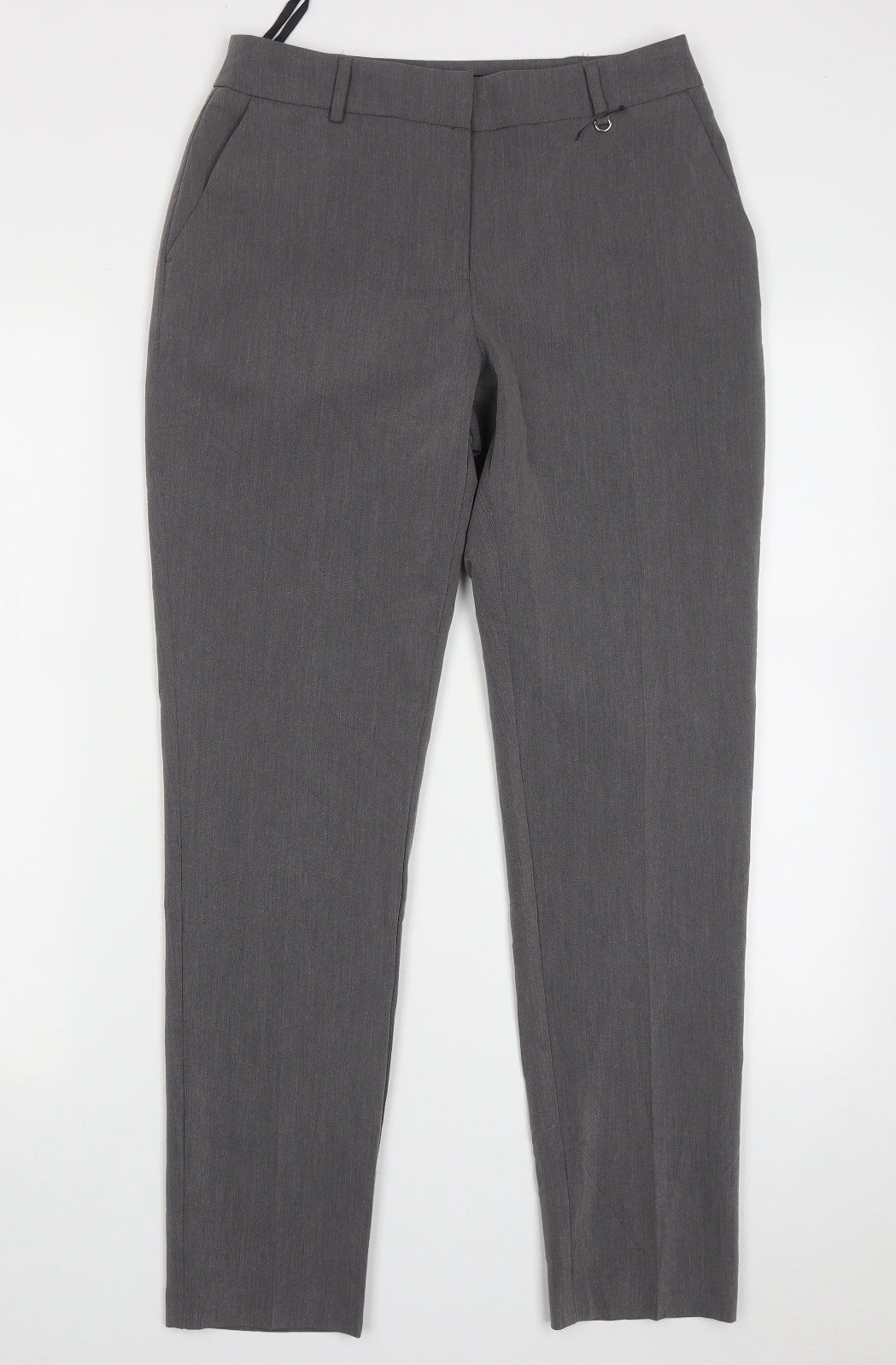 Dorothy Perkins Womens Grey  Polyester Trousers  Size 8 L29 in Regular Hook & Eye
