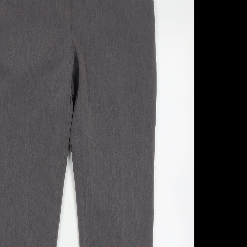Dorothy Perkins Womens Grey  Polyester Trousers  Size 8 L29 in Regular Hook & Eye