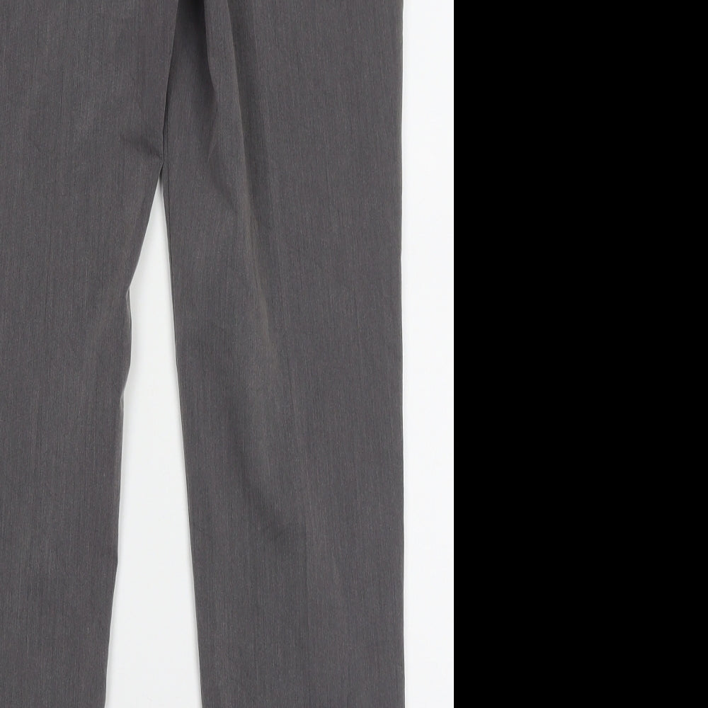Dorothy Perkins Womens Grey  Polyester Trousers  Size 8 L29 in Regular Hook & Eye