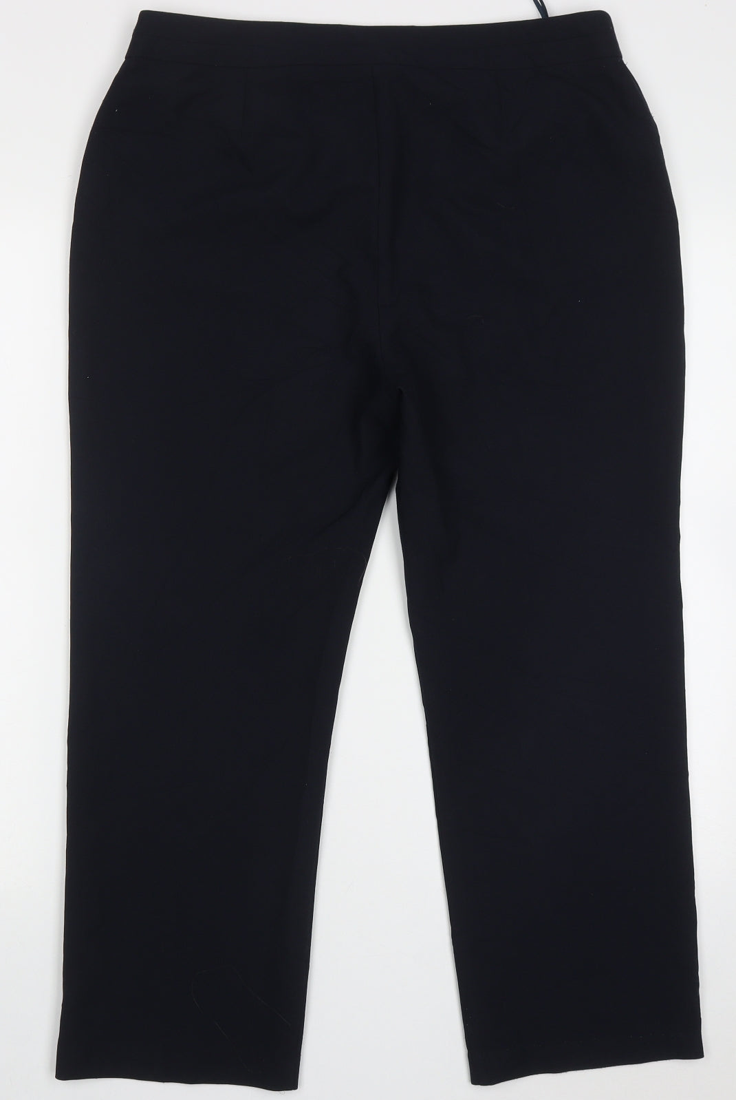 bonmarch Womens Blue  Polyester Trousers  Size 12 L25 in Regular Hook & Eye