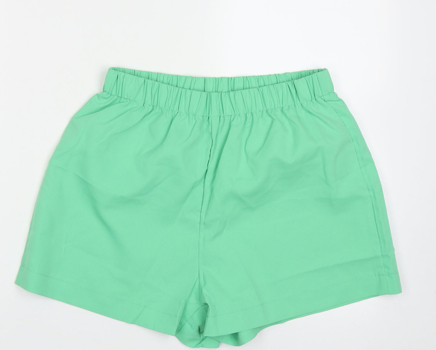 sherin Womens Green  Polyester Paperbag Shorts Size M  Regular Pull On