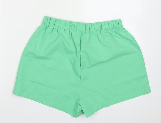 sherin Womens Green  Polyester Paperbag Shorts Size M  Regular Pull On
