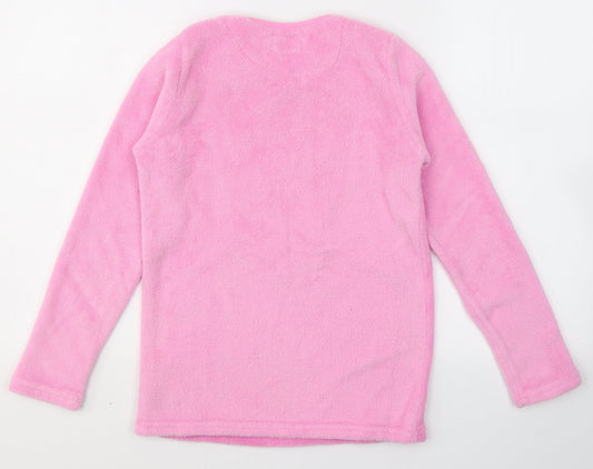 Primark Girls Pink  Polyester Top Pyjama Top Size 11-12 Years   - LLAMA PARTY