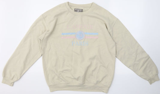 PRETTYLITTLETHING Womens Beige Round Neck  Cotton Pullover Jumper Size S   - L`amour Paris