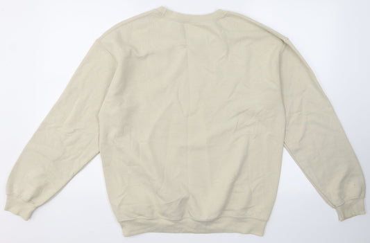 PRETTYLITTLETHING Womens Beige Round Neck  Cotton Pullover Jumper Size S   - L`amour Paris