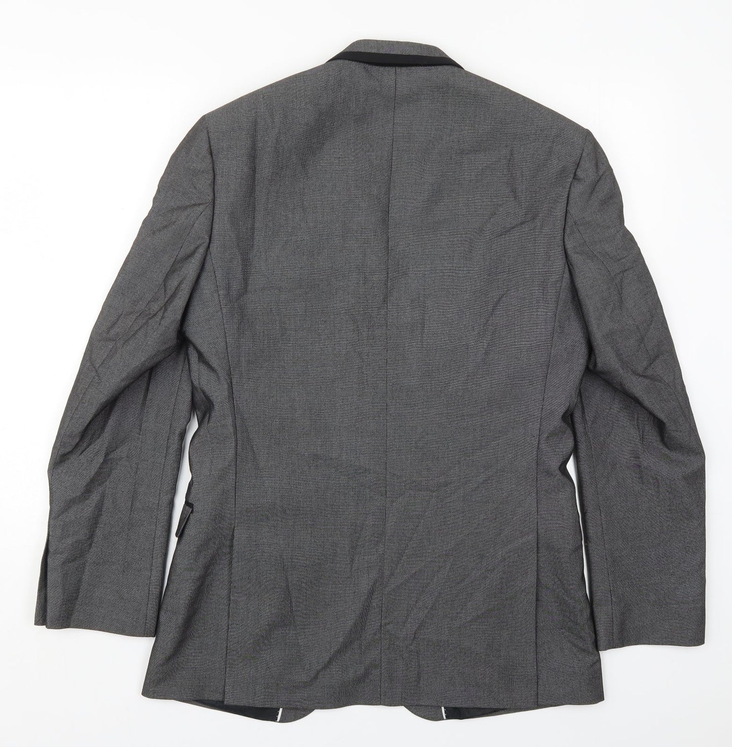 Red Herring Mens Grey  Polyester Jacket Suit Jacket Size 38